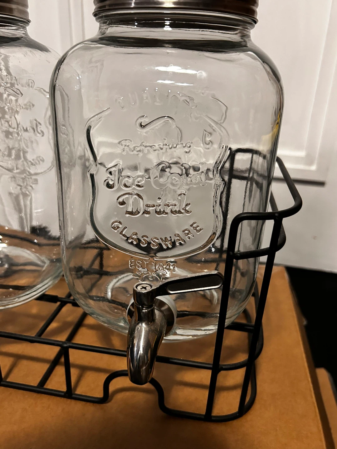 2 Glass Beverage Dispensers with Spigot - photo 2