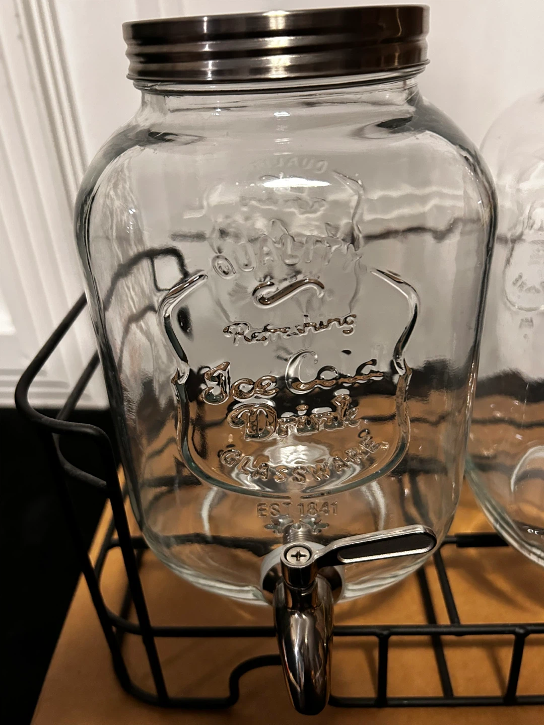 2 Glass Beverage Dispensers with Spigot - photo 3