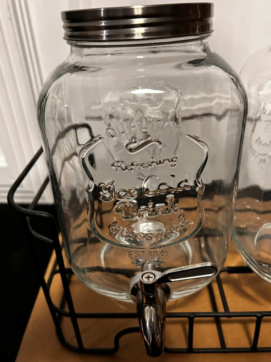 2 Glass Beverage Dispensers with Spigot - photo 3