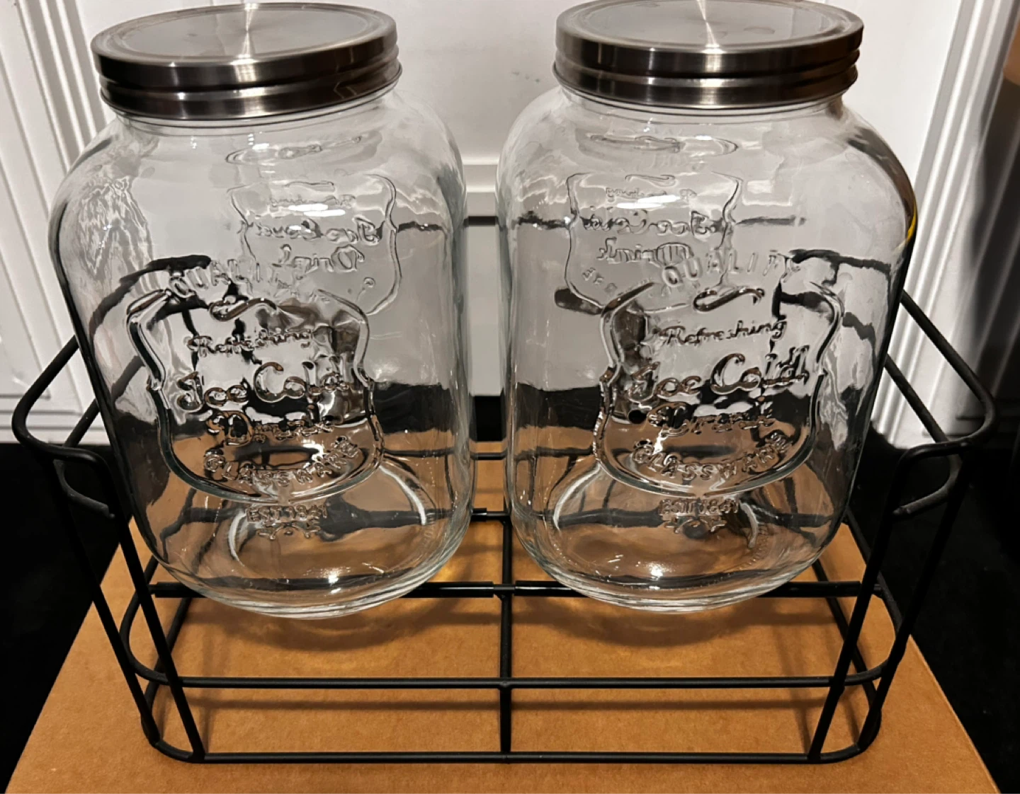 2 Glass Beverage Dispensers with Spigot - photo 4