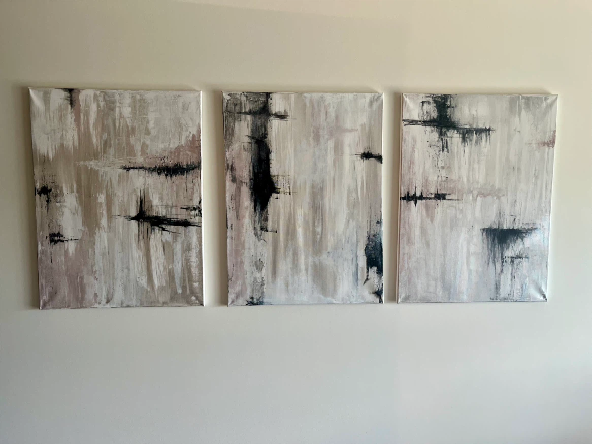 Abstract Triptych Canvas Wall Art
