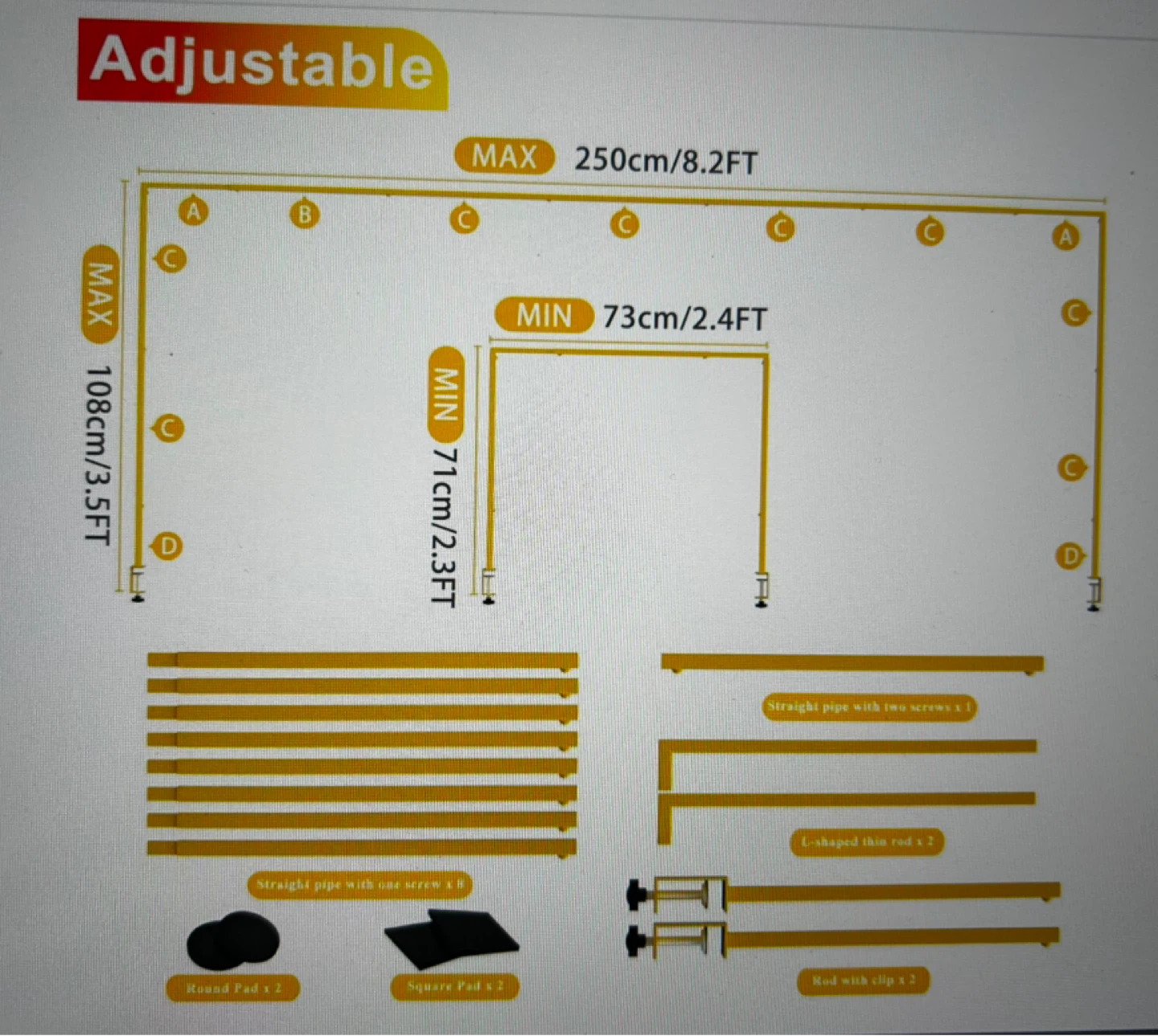 Adjustable Table Arch Stand - photo 4