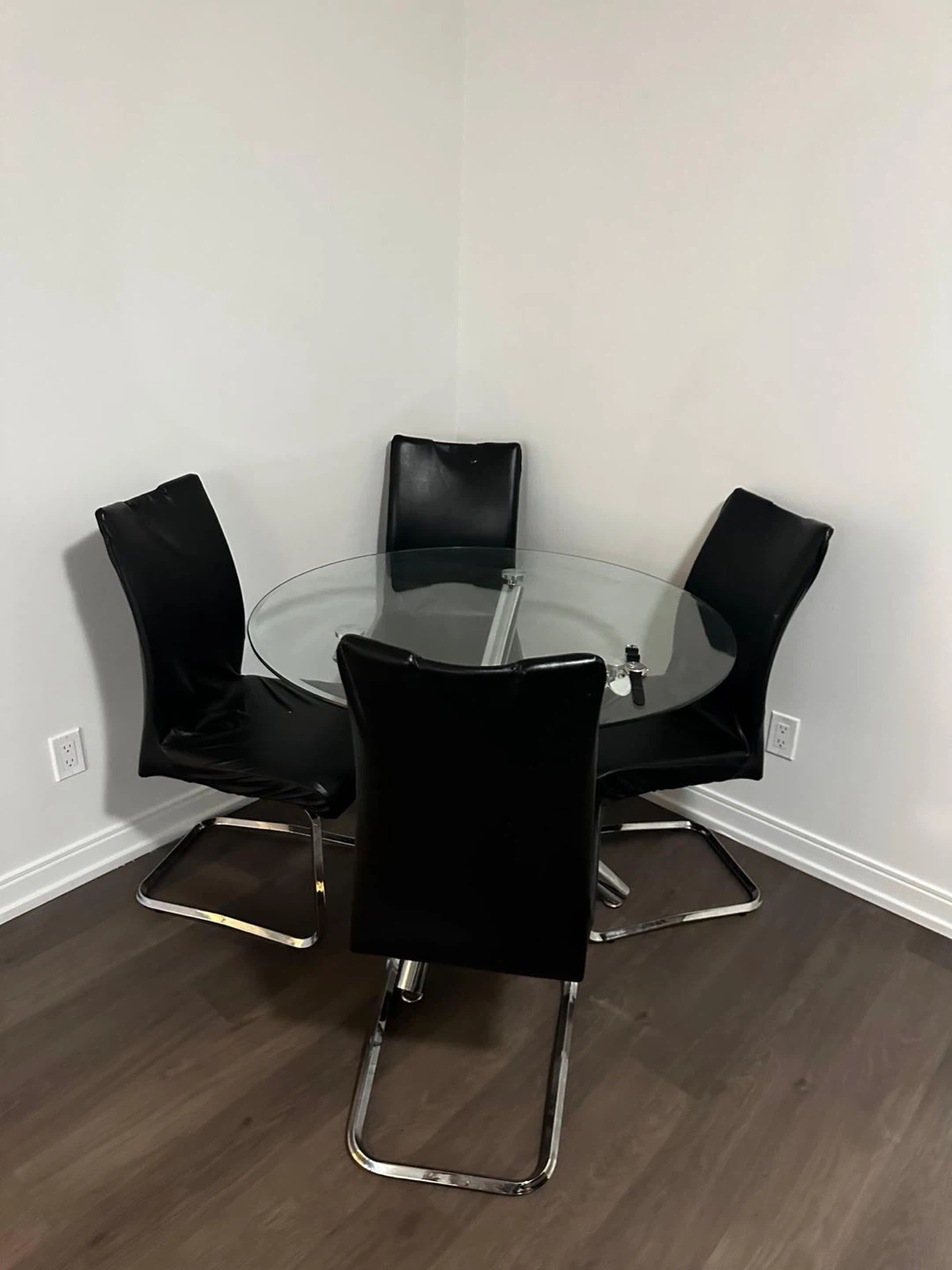 Glass Top Dining Table with 4 Chairs - photo 2