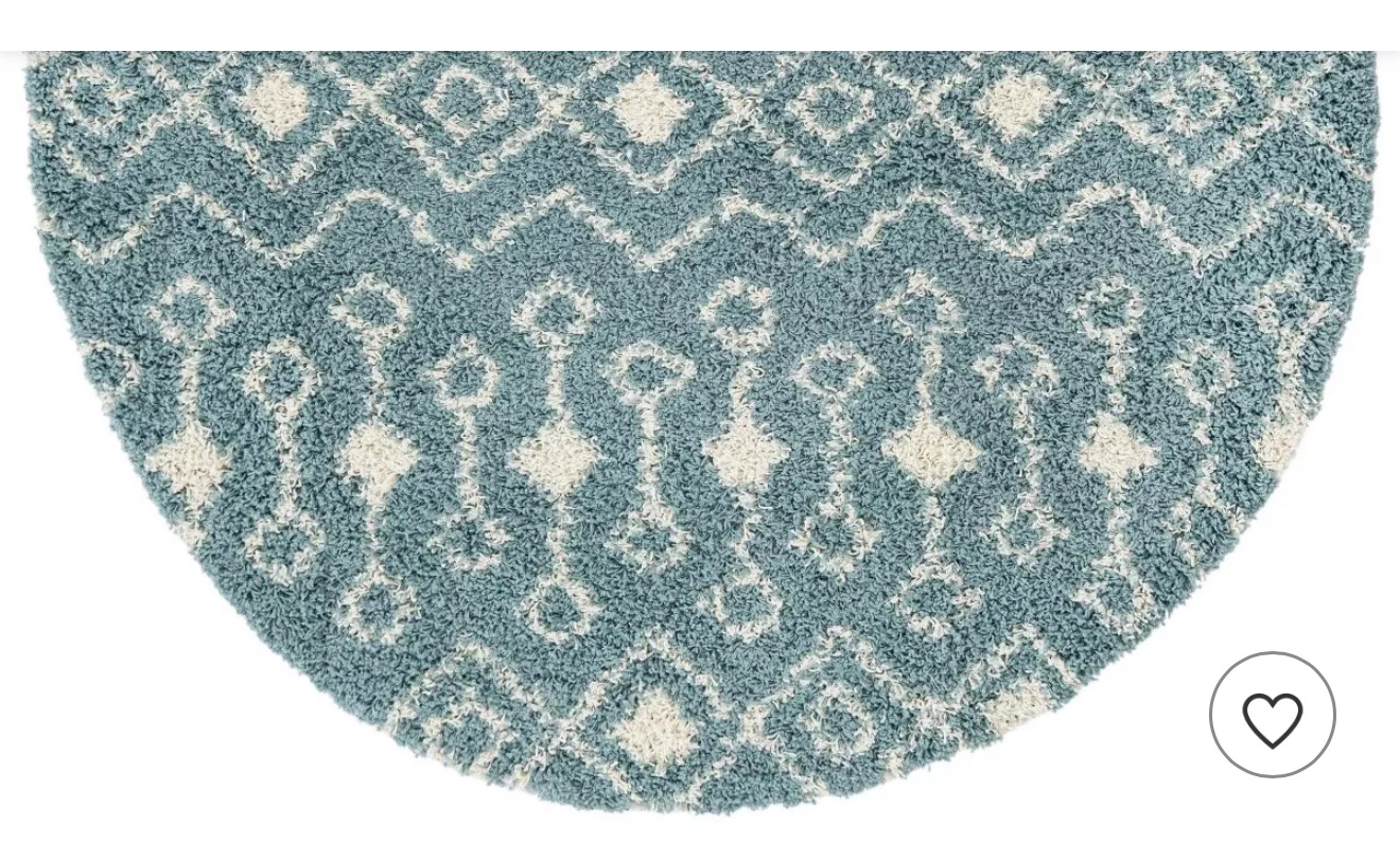 Light Blue Round Area Rug - photo 2