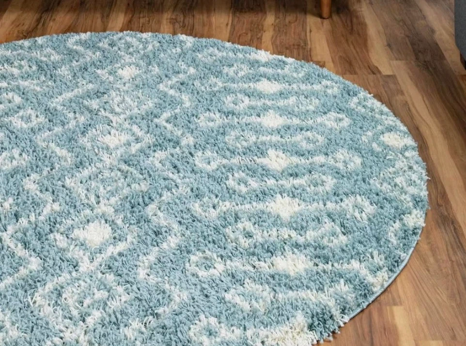 Light Blue Round Area Rug - photo 3
