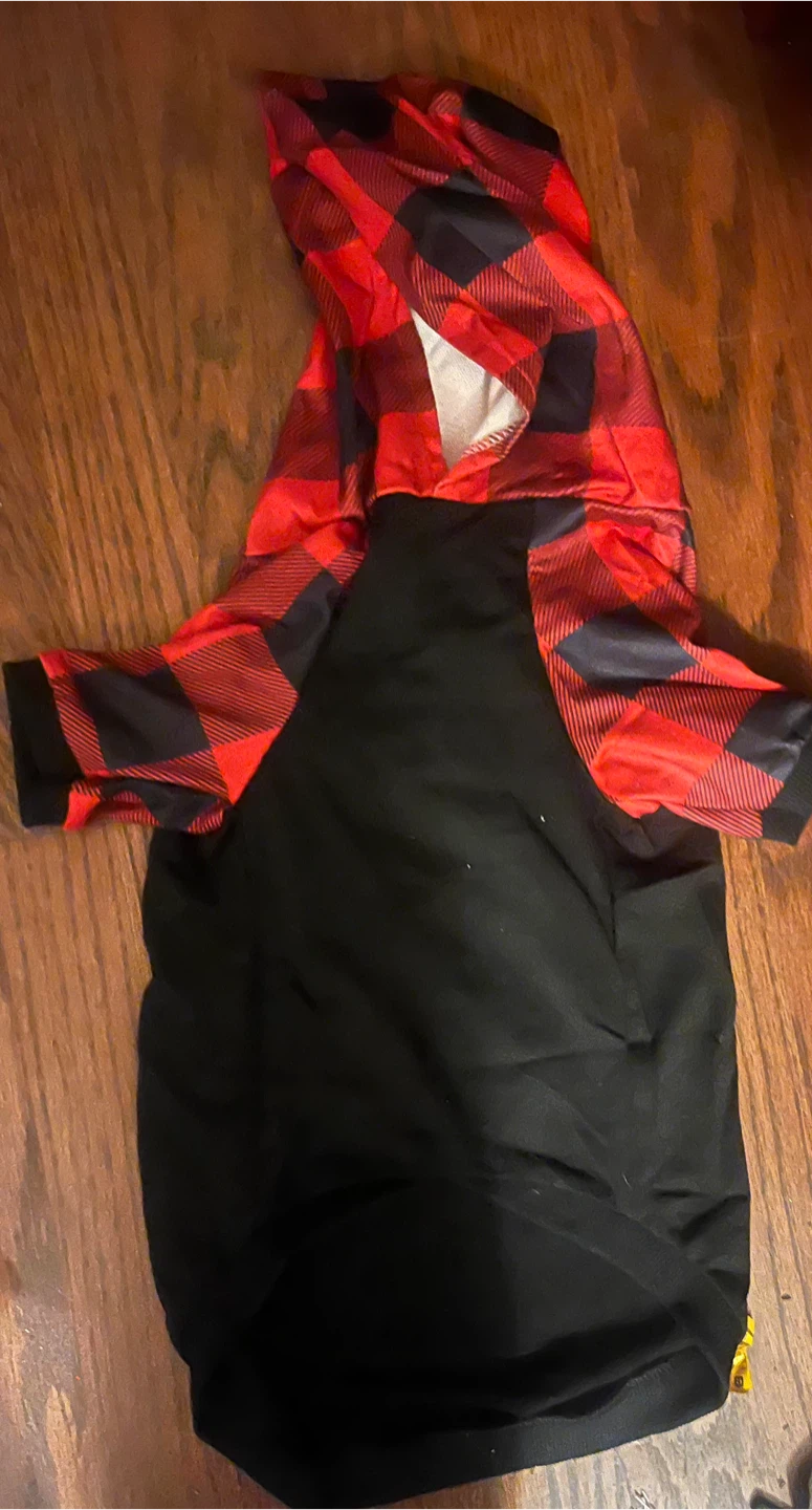 Dog Hoodie Buffalo Plaid Paw Print - photo 2