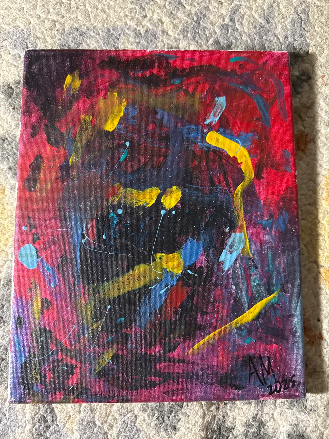 Abstract Acrylic Painting "AM 2025"