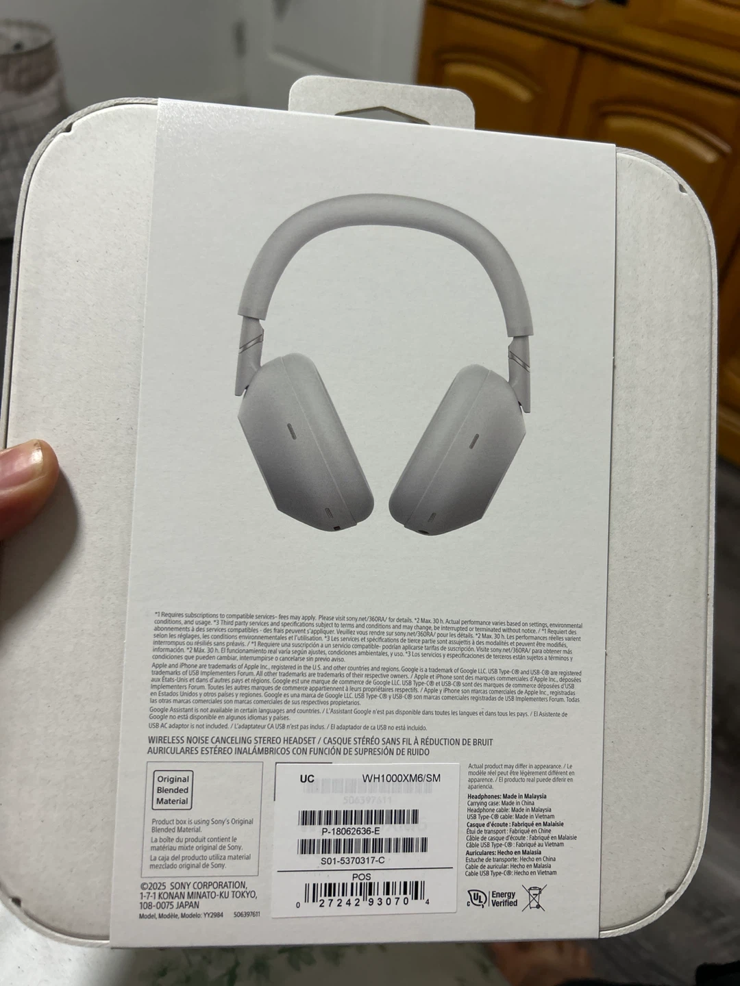 Sony WH-1000XM6 Noise Cancelling Headphones - Platinum Silver