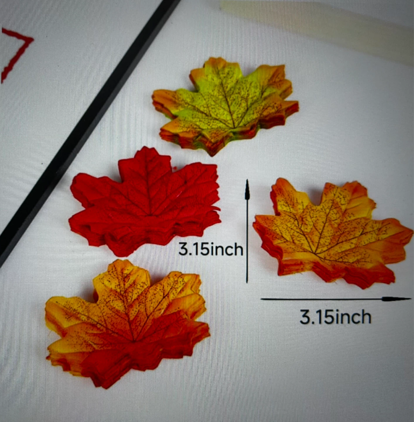 200 PCS Artificial Fall Leaves Decoration, 4 colors - photo 2