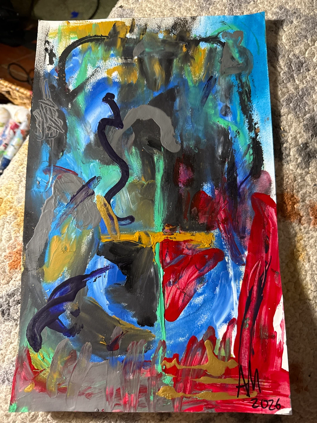 Abstract Acrylic Painting "2026"