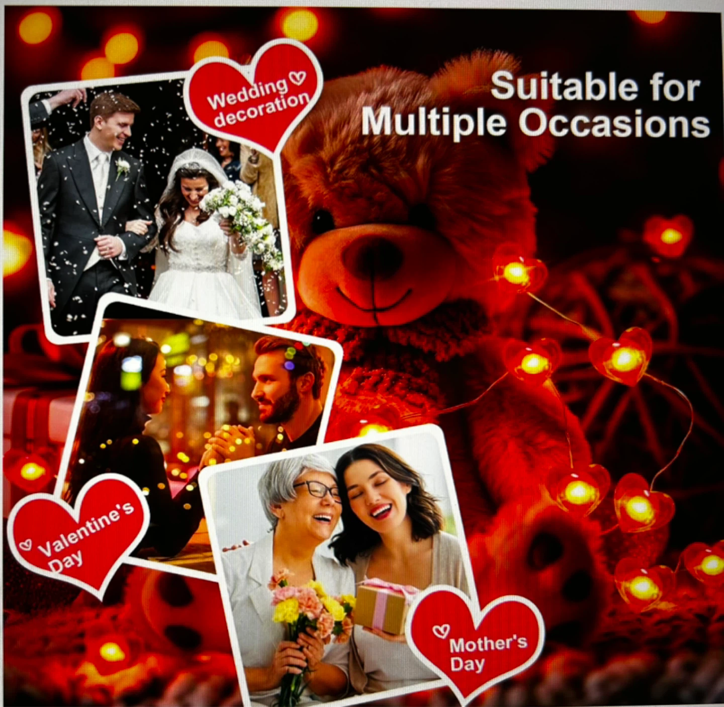 Heart Shaped String Lights (Set of 2) - photo 5
