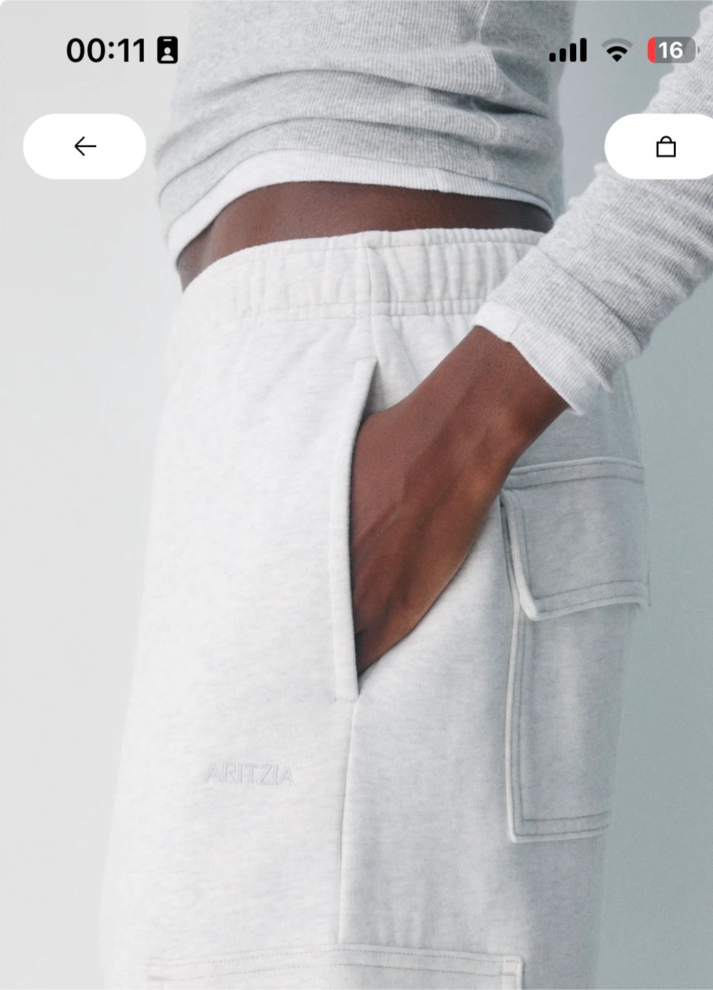 ARITZIA Grey Cargo Sweatpants - photo 2