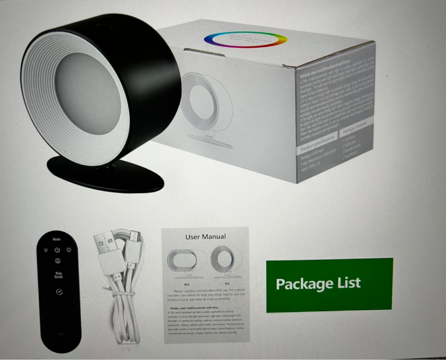 Multifunctional LED Wall Lamp with Remote Control - photo 2