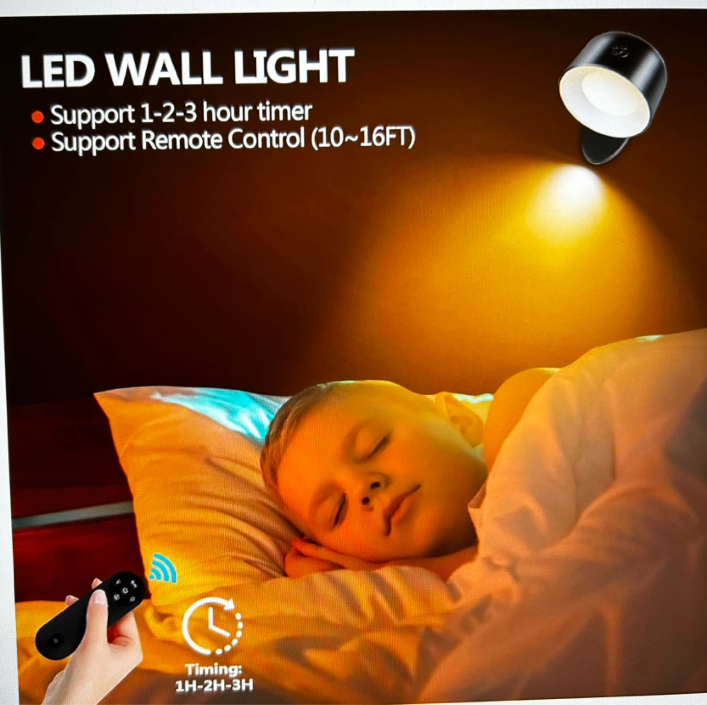 Multifunctional LED Wall Lamp with Remote Control - photo 4