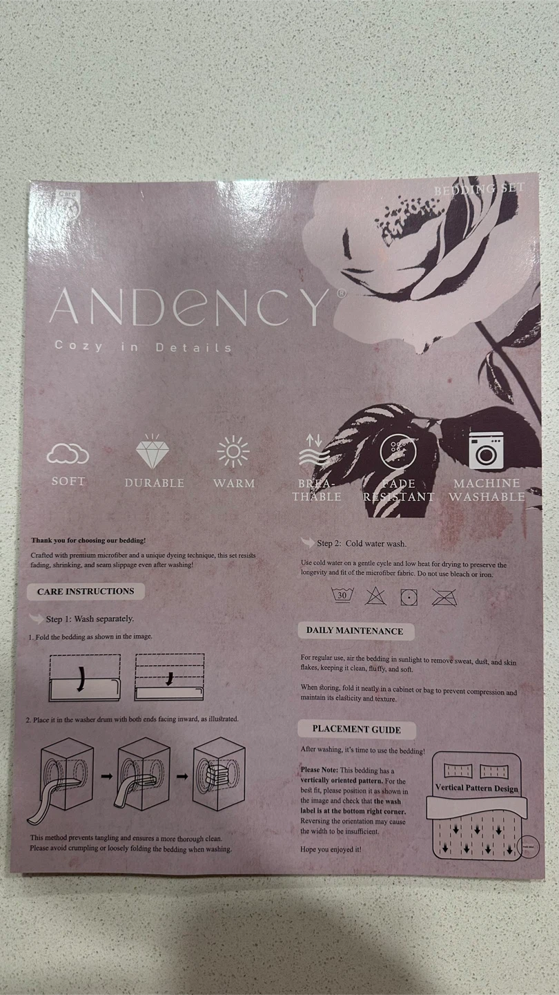 ANDENCY Cozy in Details Duvet Cover