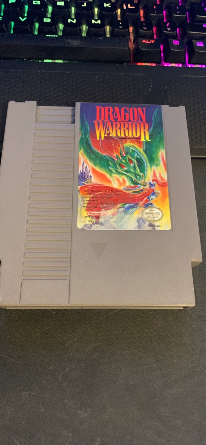 Dragon Warrior NES Game Cartridge