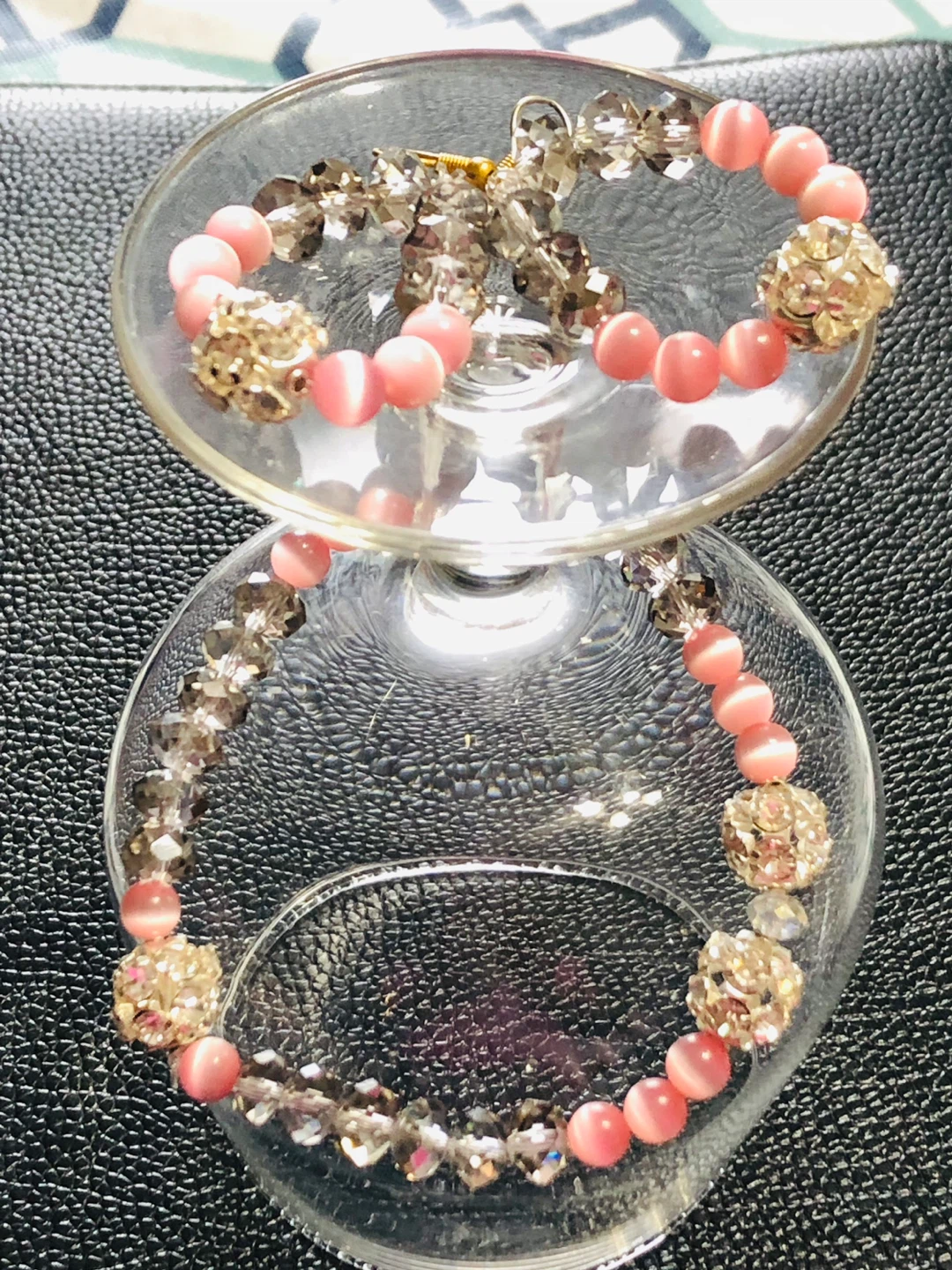 Beaded Necklace, Bracelet, and Earrings Set