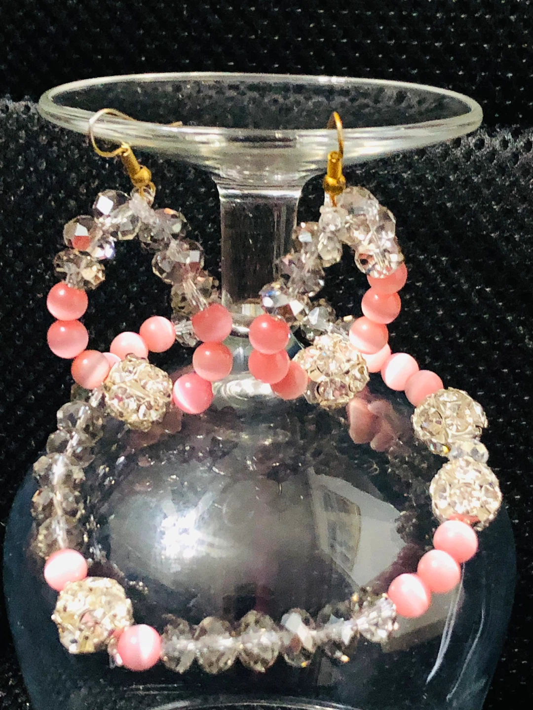 Beaded Necklace, Bracelet, and Earrings Set - photo 2