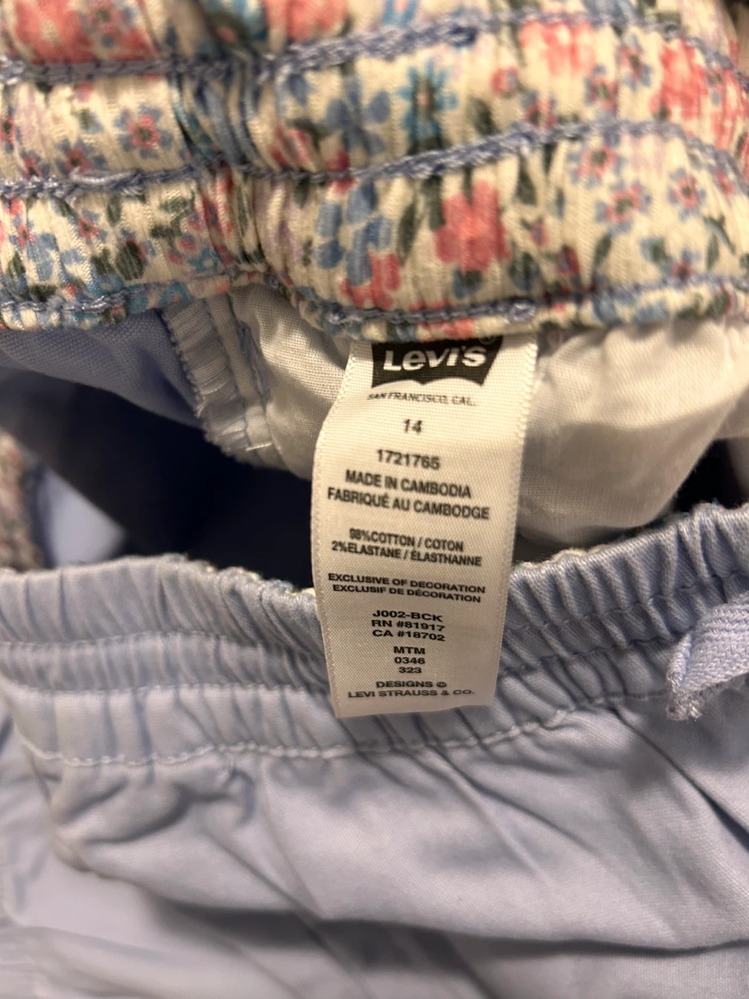 Levi’s Girls Light Blue Cargo Joggers - Size 14 - photo 3
