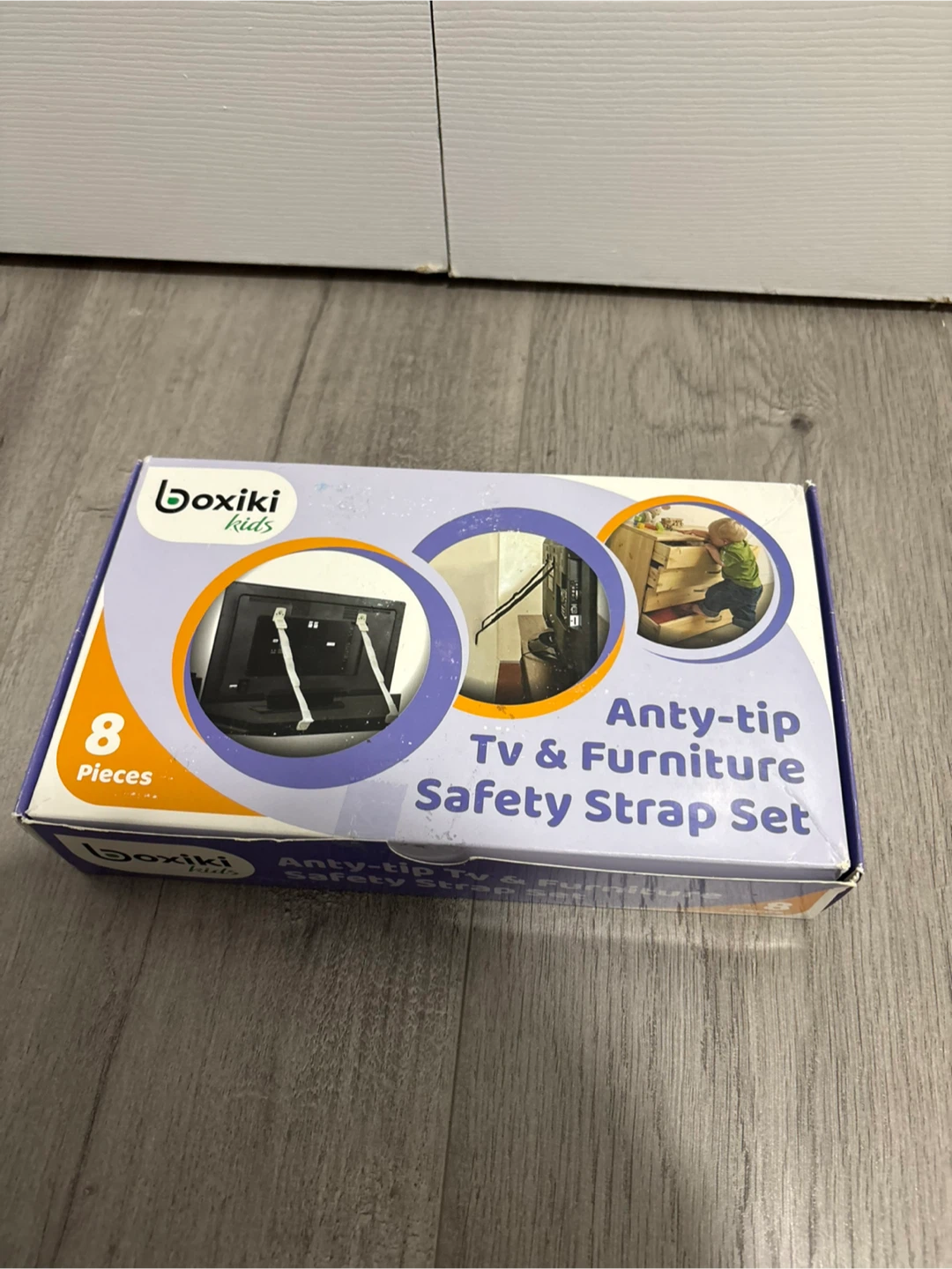 Boxiki Kids Anty-tip TV & Furniture Safety Strap Set - 8 Pieces