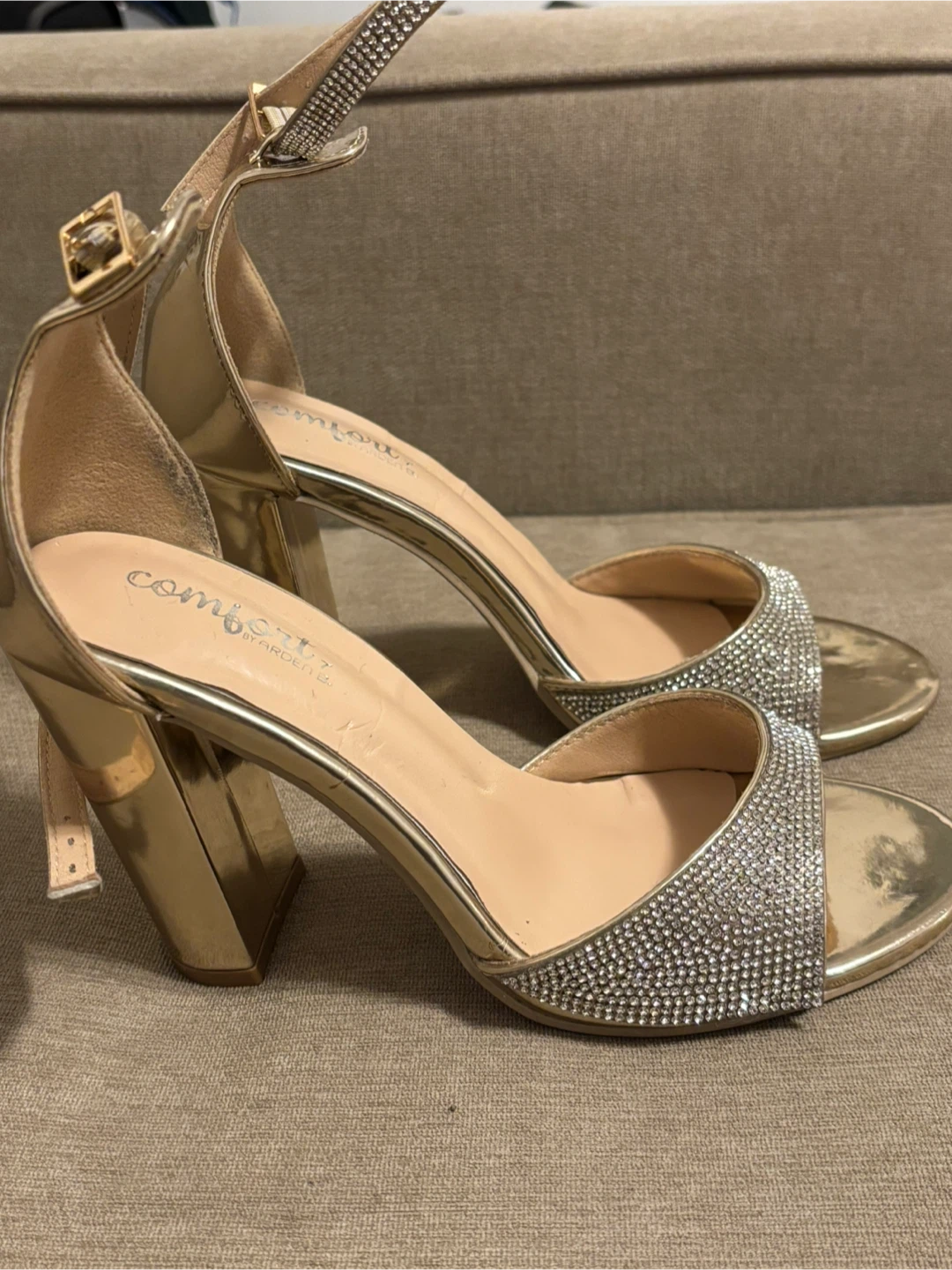 Gold Rhinestone Heels - photo 2