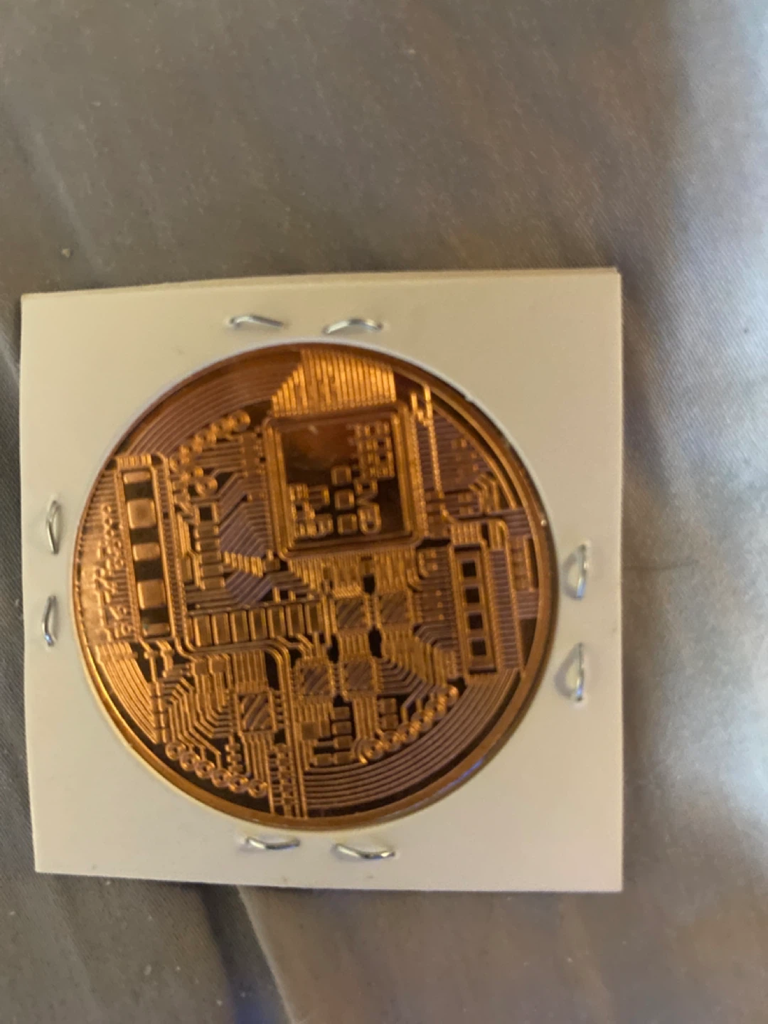 Bitcoin Copper Coin 1 Troy Ounce .999 Pure - photo 2