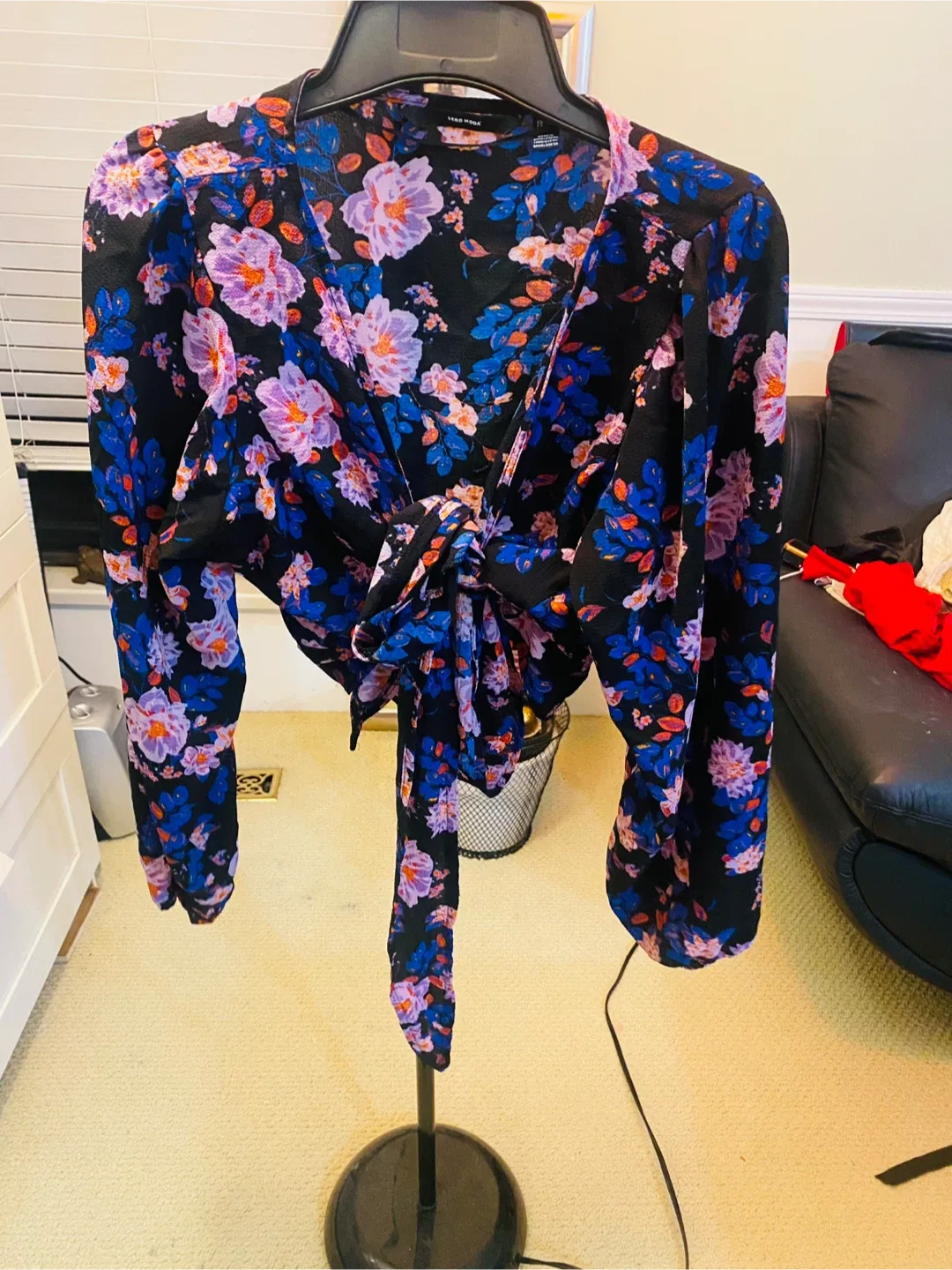 Vero Moda Floral Tie Front Blouse