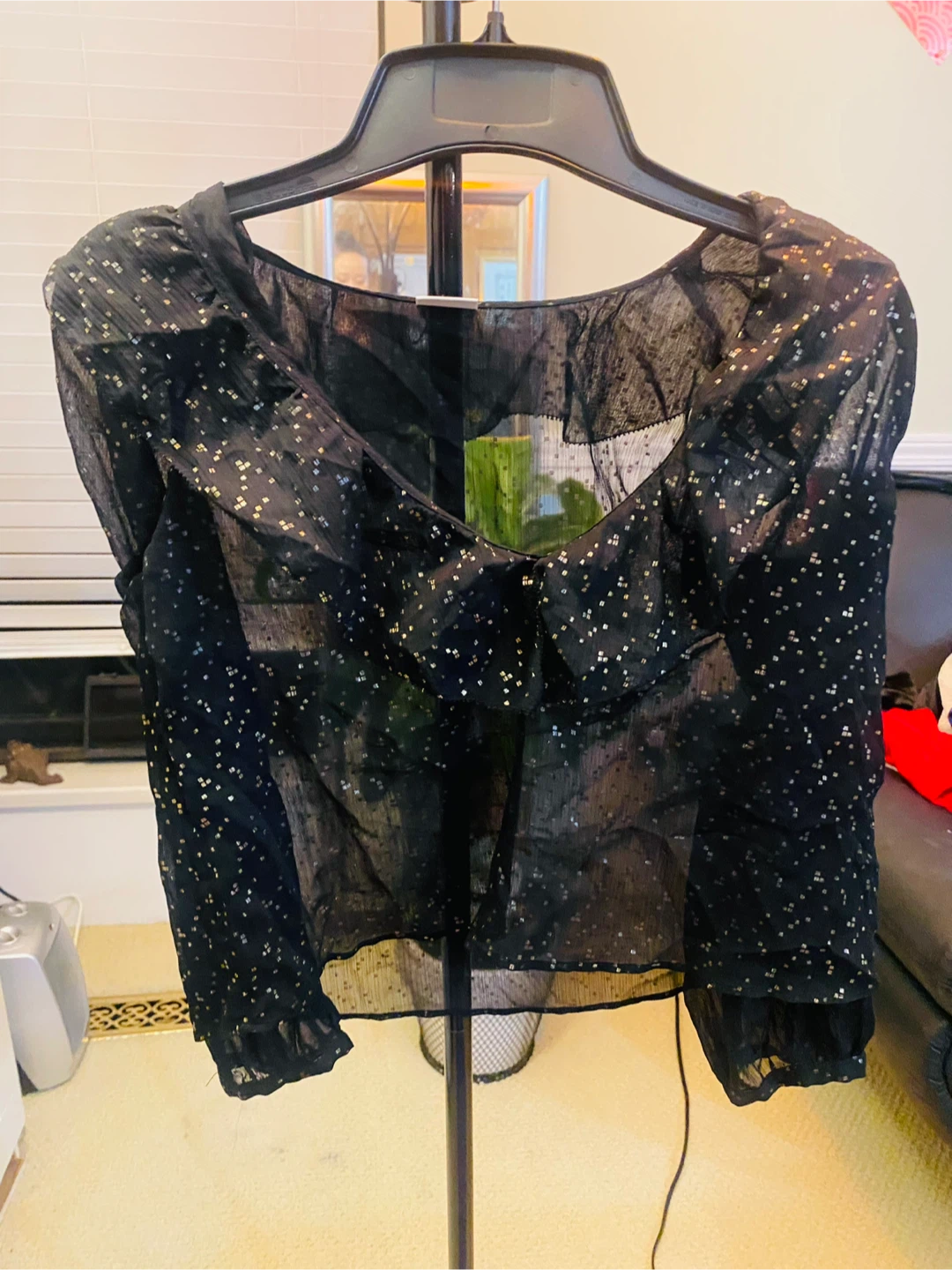 Black Blouse with Sparkles