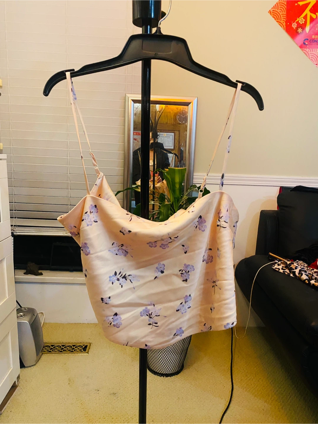 Light Pink Floral Cami Top