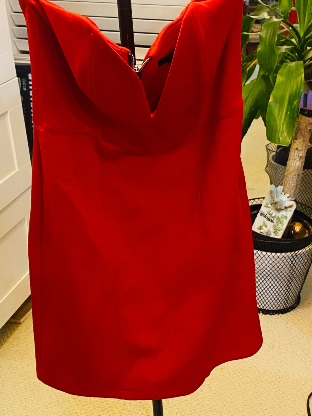 Stunning Red Strapless Dress