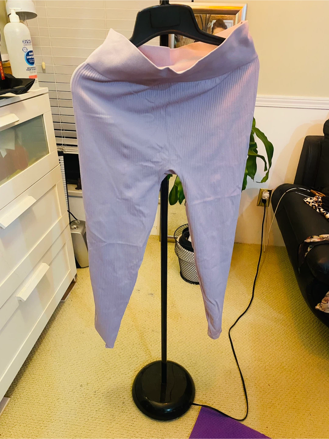 Lavender Ribbed Leggings