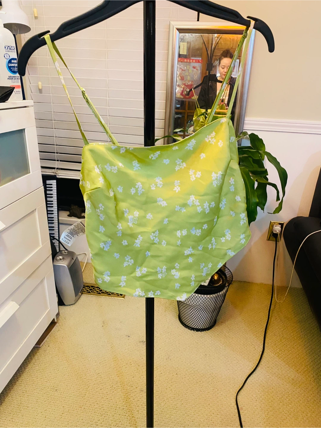 Green Floral Cami Top