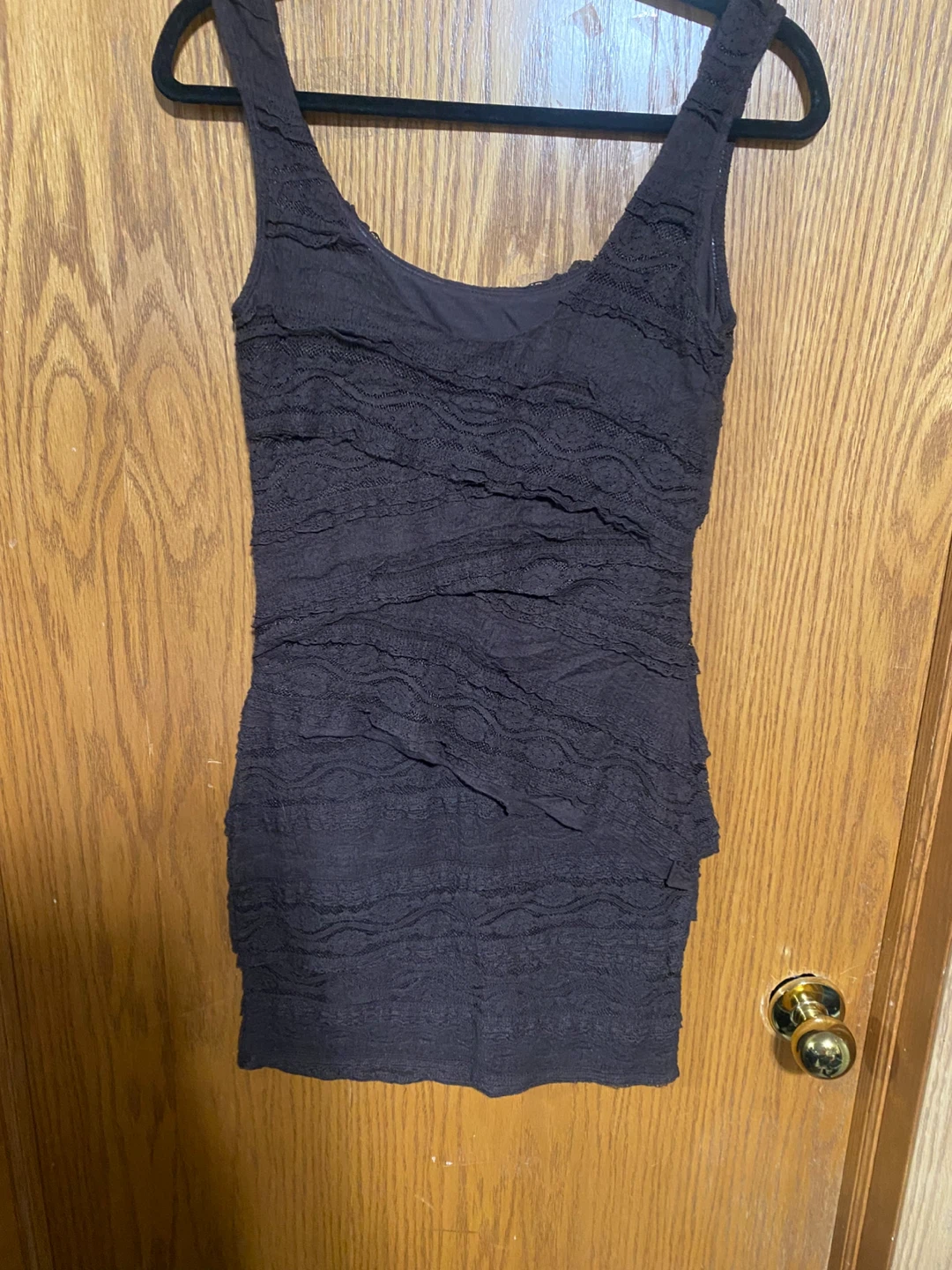 Textured Black Sleeveless Bodycon Dress - photo 4