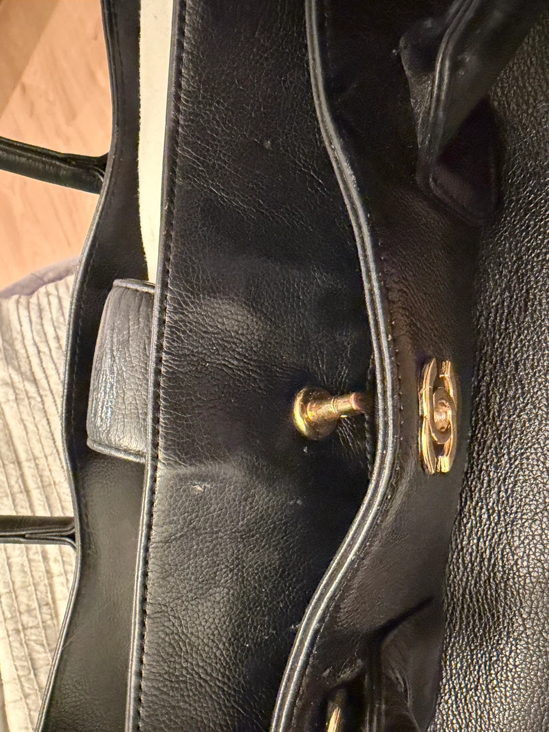 Chanel Black Leather Tote Bag - photo 5