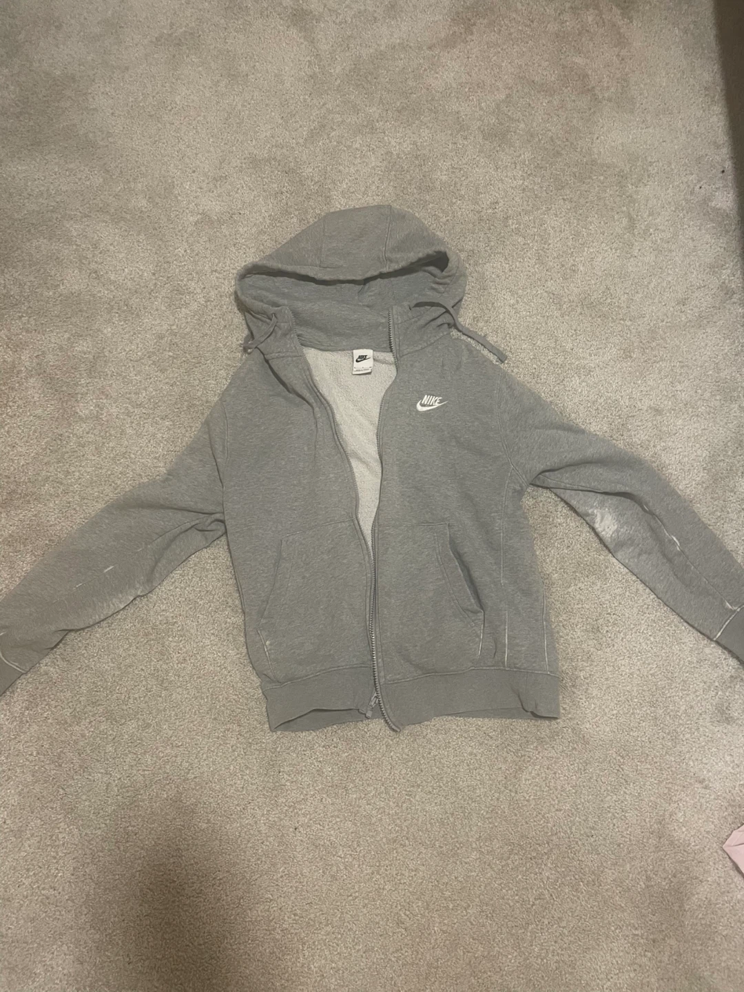 Nike Grey Zip-Up Hoodie