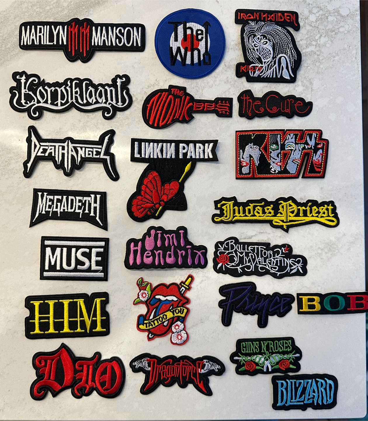 New Retro Assorted Rock Band Patches for Sale!
