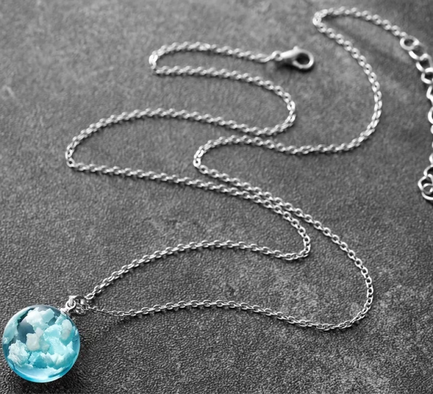 Cloud in a Bottle resin Pendant Necklace