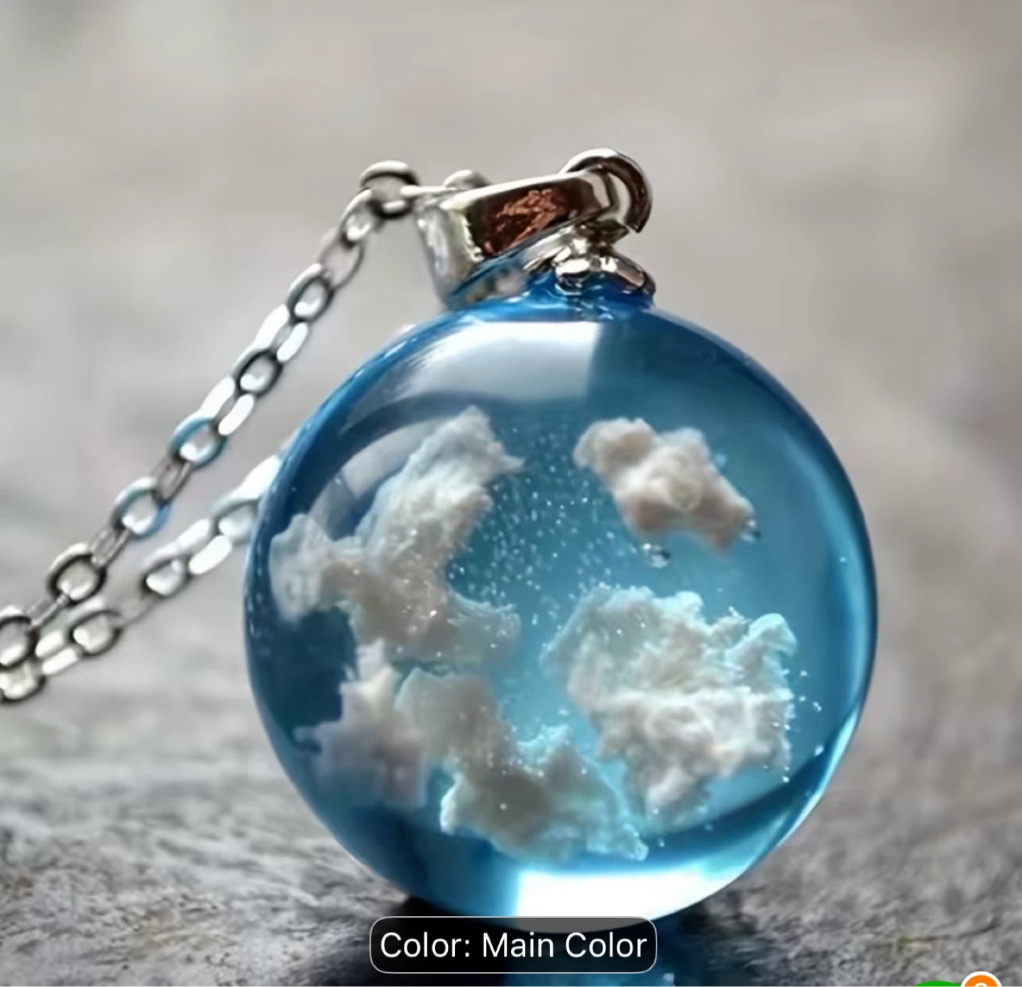 Cloud in a Bottle resin Pendant Necklace - photo 2