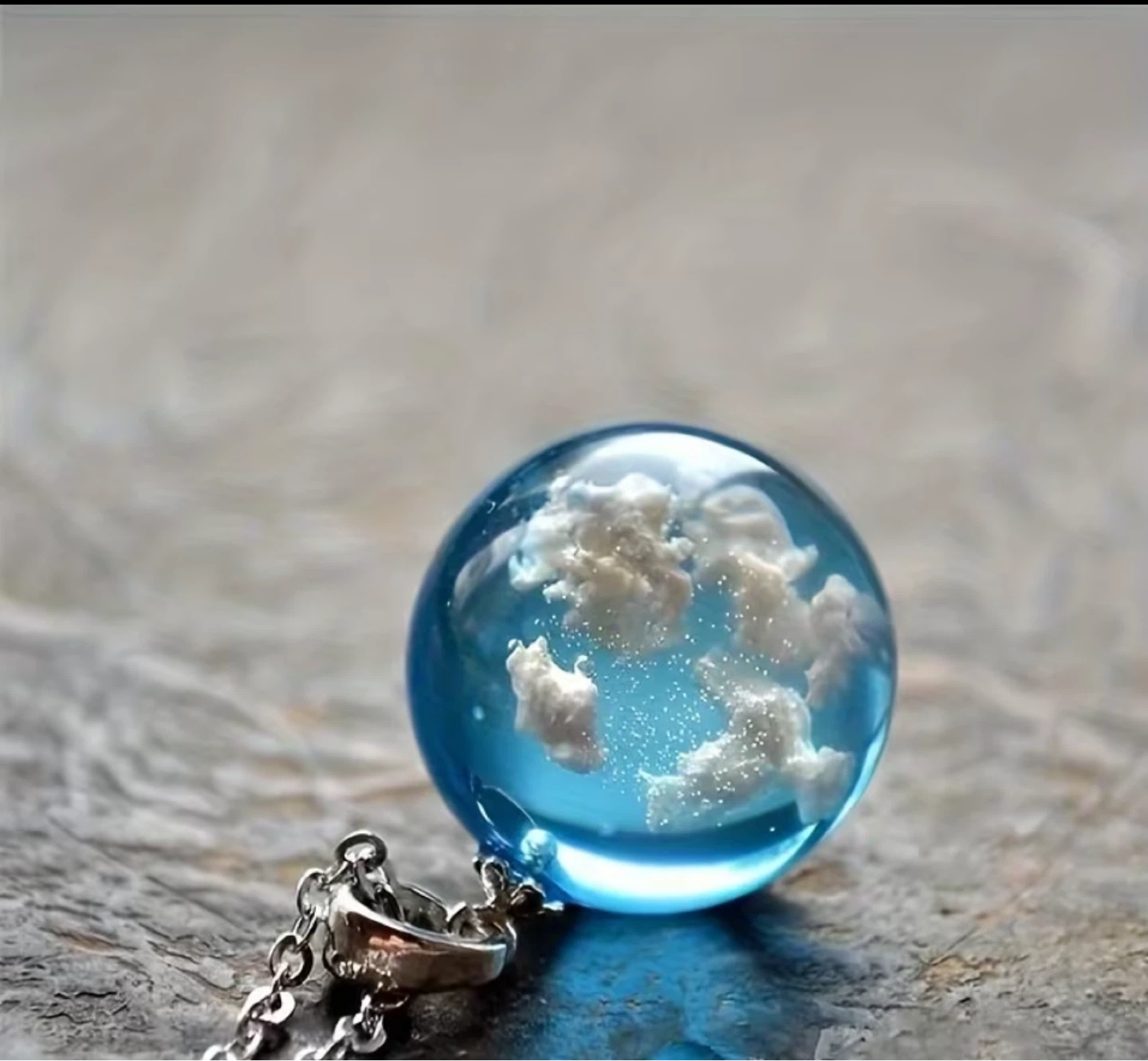 Cloud in a Bottle resin Pendant Necklace - photo 3