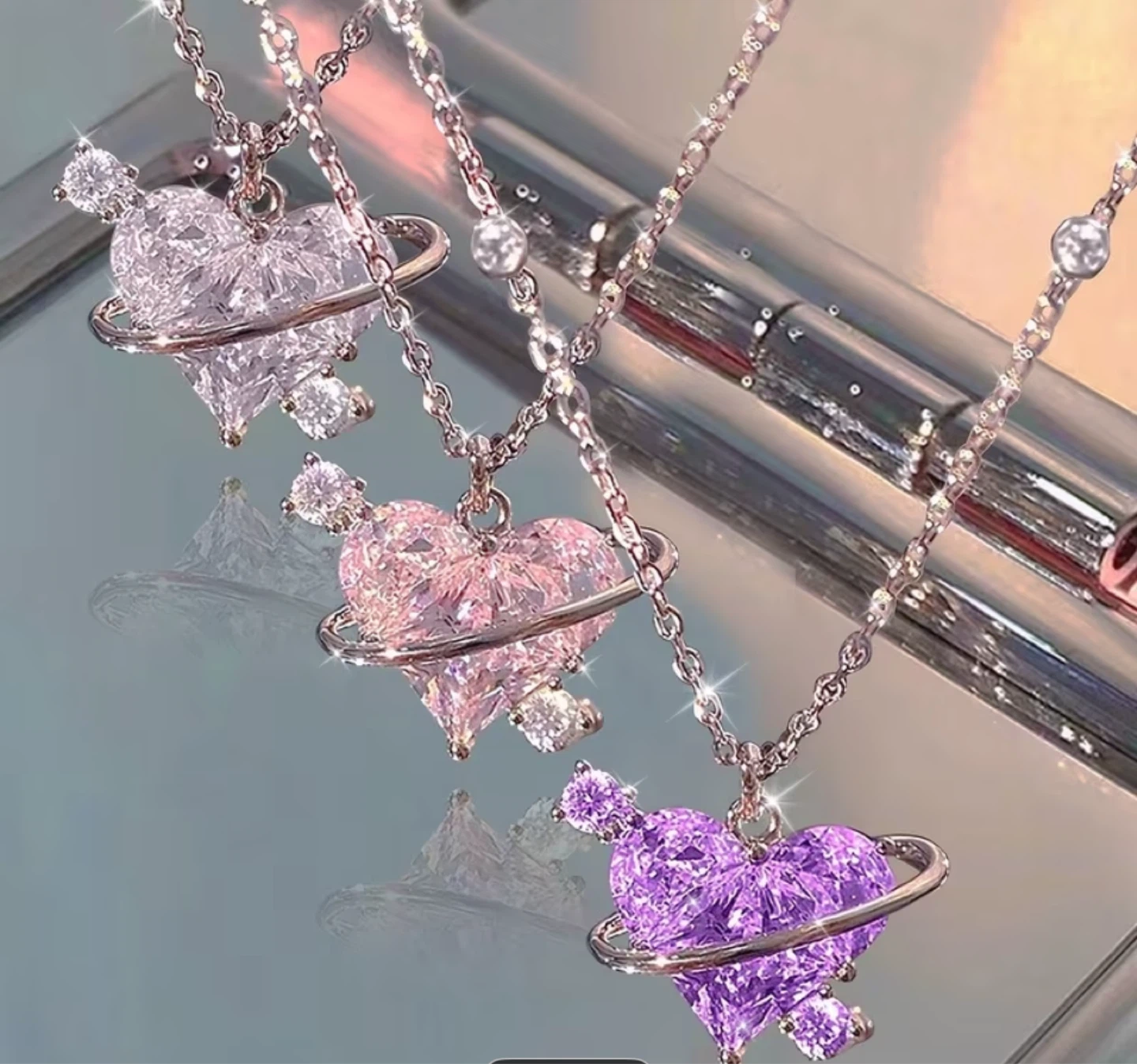 Heart Planet Necklace