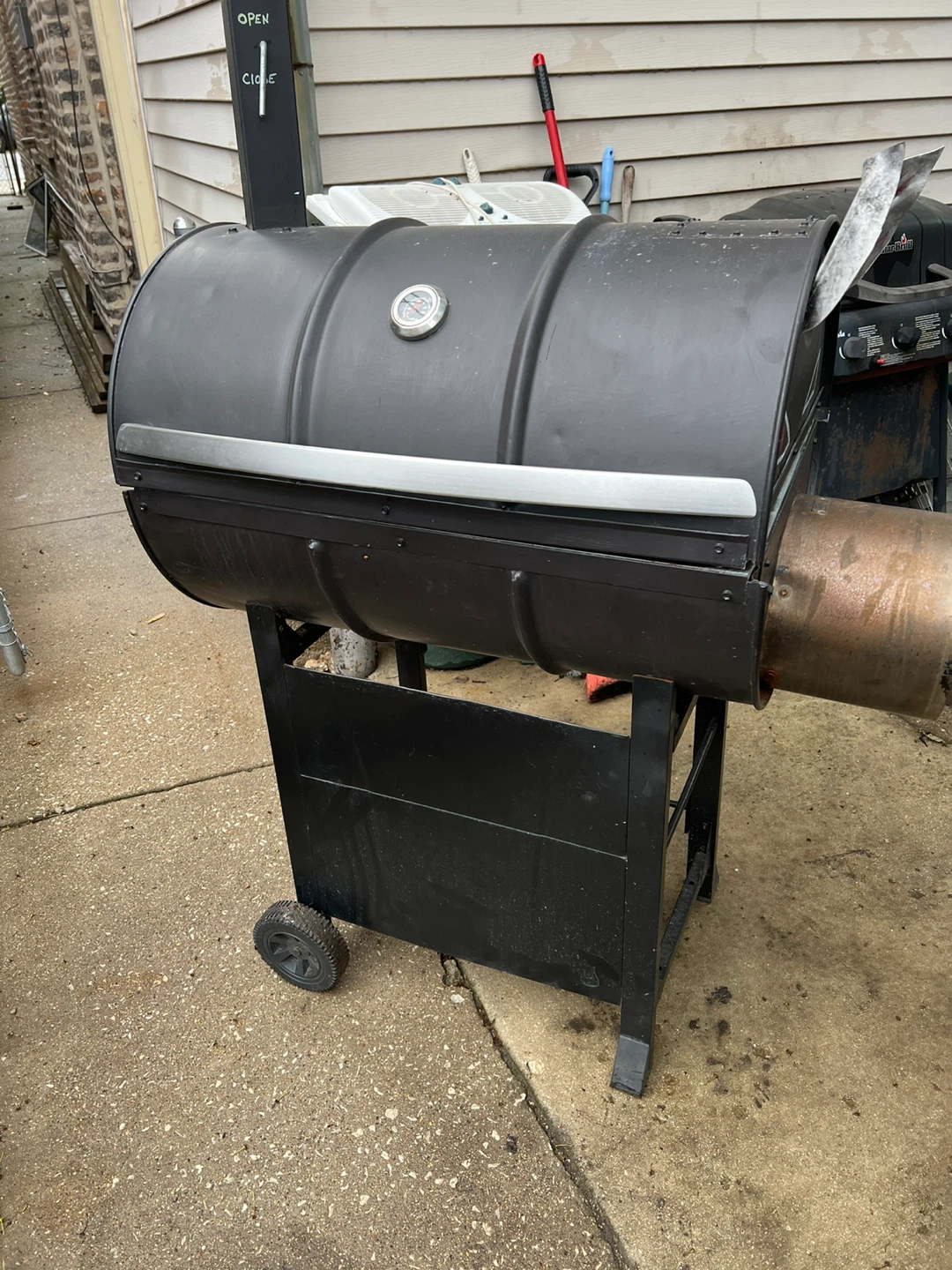 2 custom Smoker BBQ Grill with Pig Face Design - photo 3