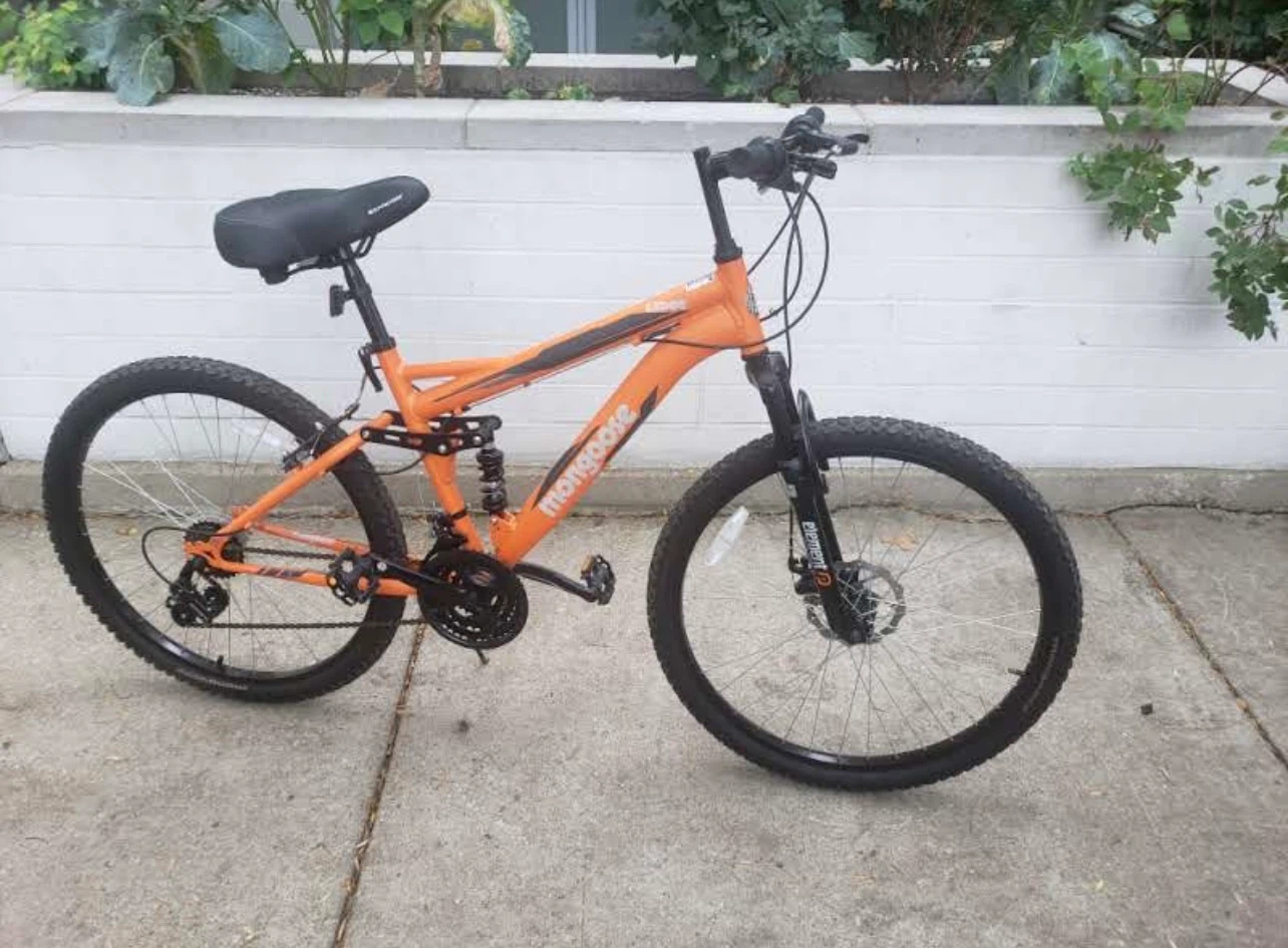 Mongoose Ledge 2.2 Full Suspension Mountain Bike - Orange