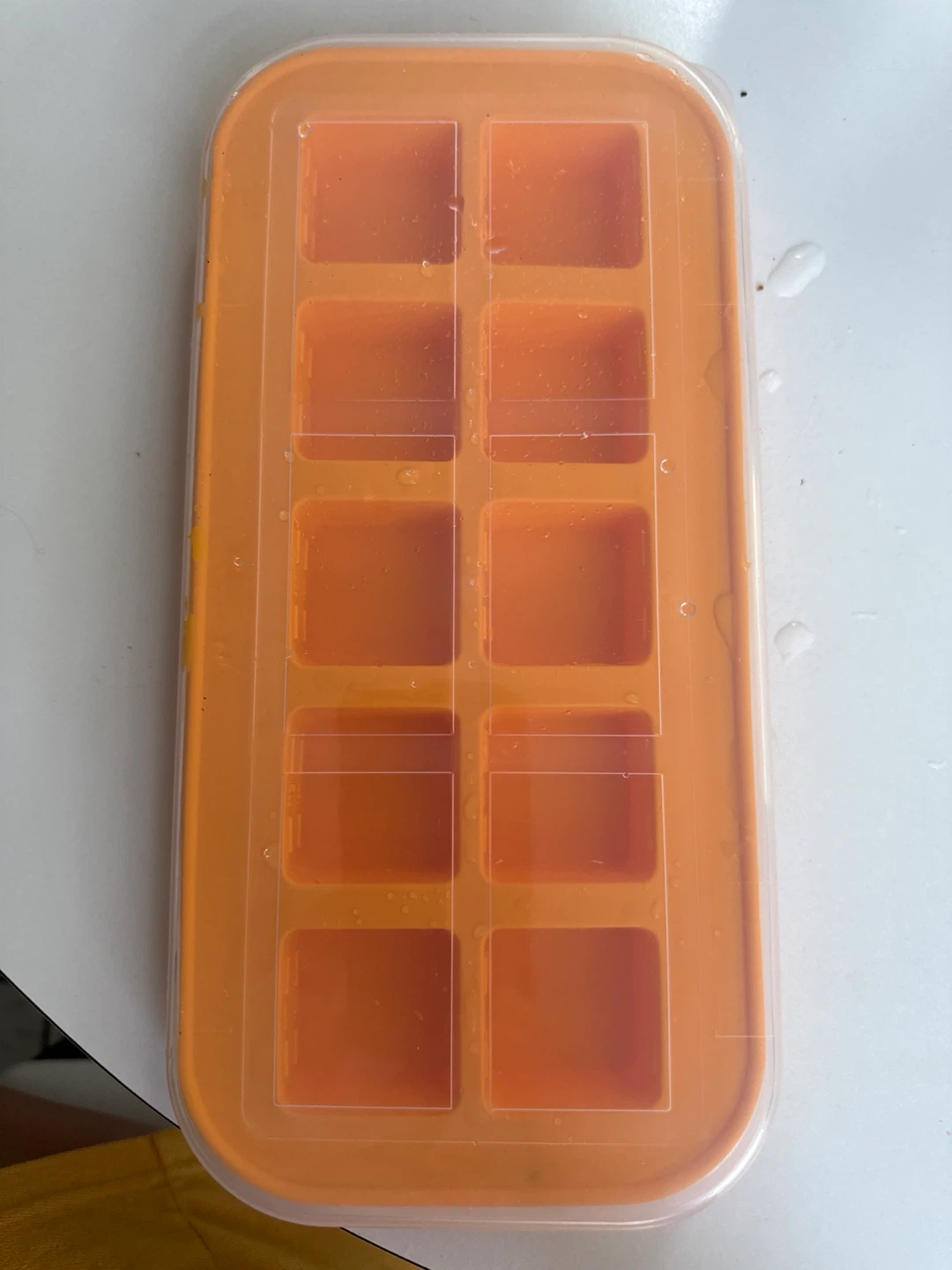 Orange Ice Cube Tray with Lid - photo 2
