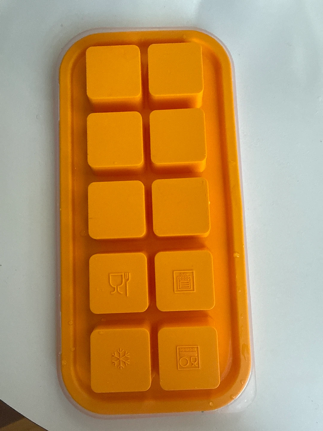 Orange Ice Cube Tray with Lid - photo 3