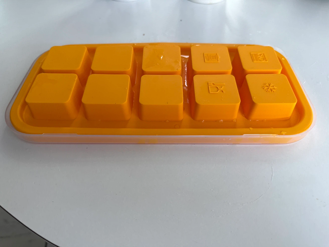 Orange Ice Cube Tray with Lid - photo 4