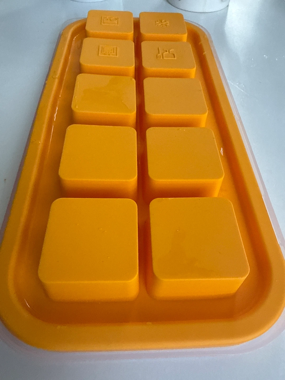 Orange Ice Cube Tray with Lid - photo 5