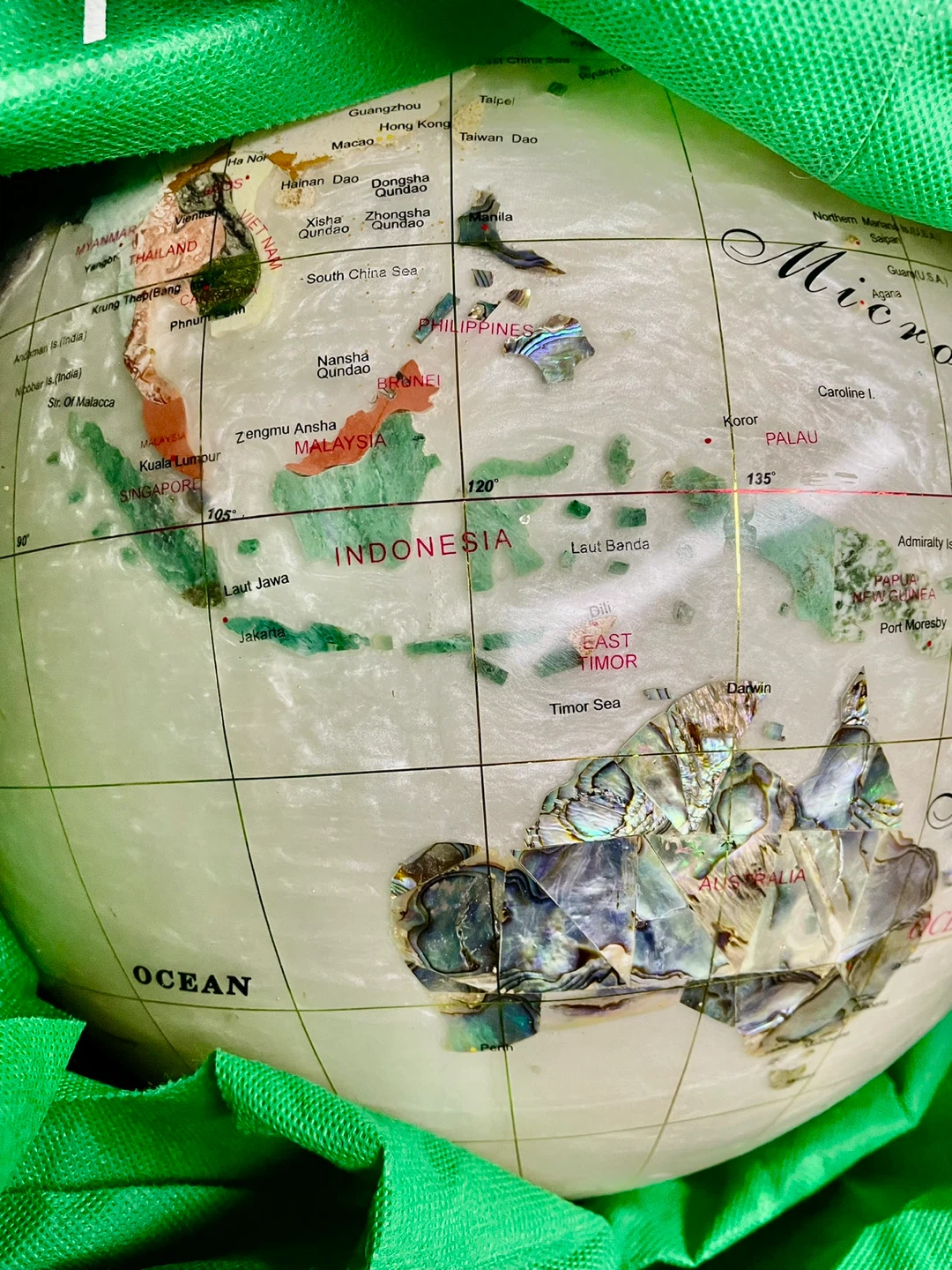 Handcrafted Semi-Precious Gemstone World Globe - photo 4
