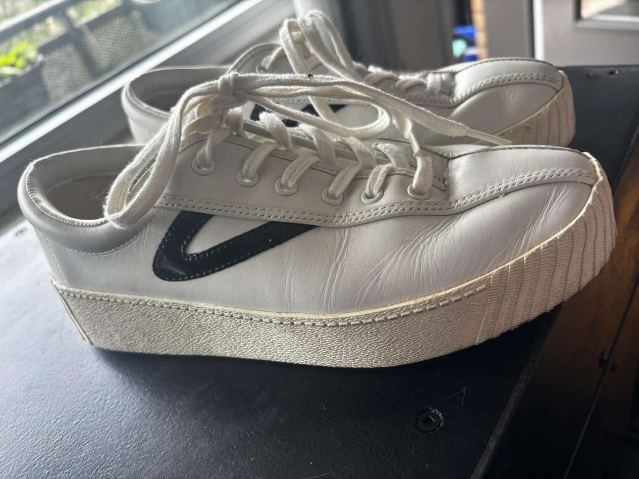 Tretorn White Leather Sneakers size 8 - photo 3