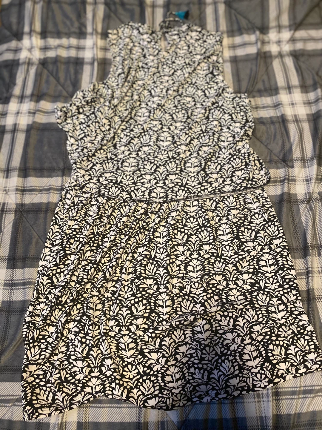 Hatley Black & White Floral Print Dress Size Large - photo 3