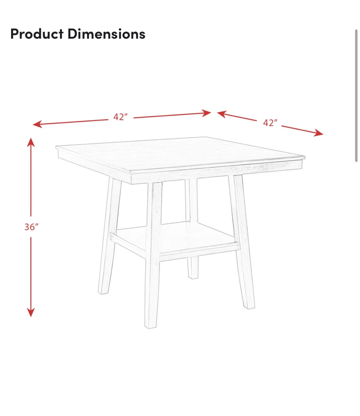 5 Piece Counter Height Solid Wood Table Set - photo 4